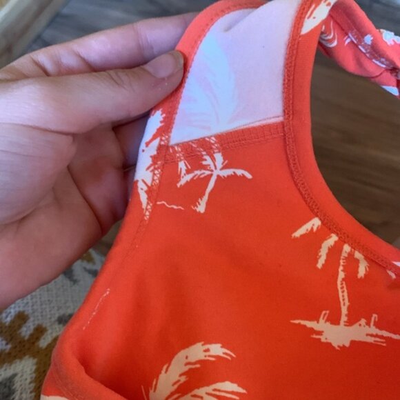 Women's American Apparel Palm Tree Print Coral Racerback Pullover Sports Bra S - Picture 6 of 8